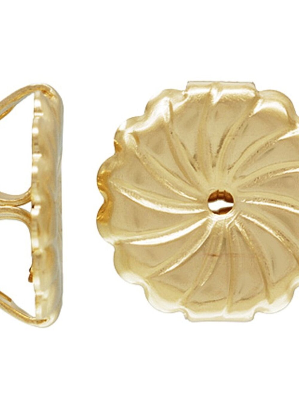 2 Pairs 14K Gold Filled XL Swirl Earring Backs 9.2mm - Secure Replacement Backs